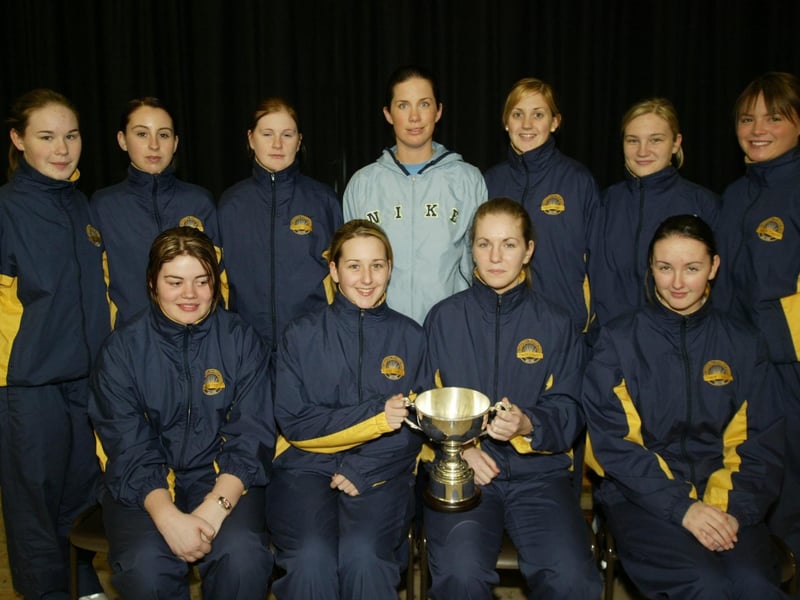Lumen Christi Intermediate Netball team who won the Sports Team of the Year ppictured with their coach Mrs Deery.  (1001JB20)