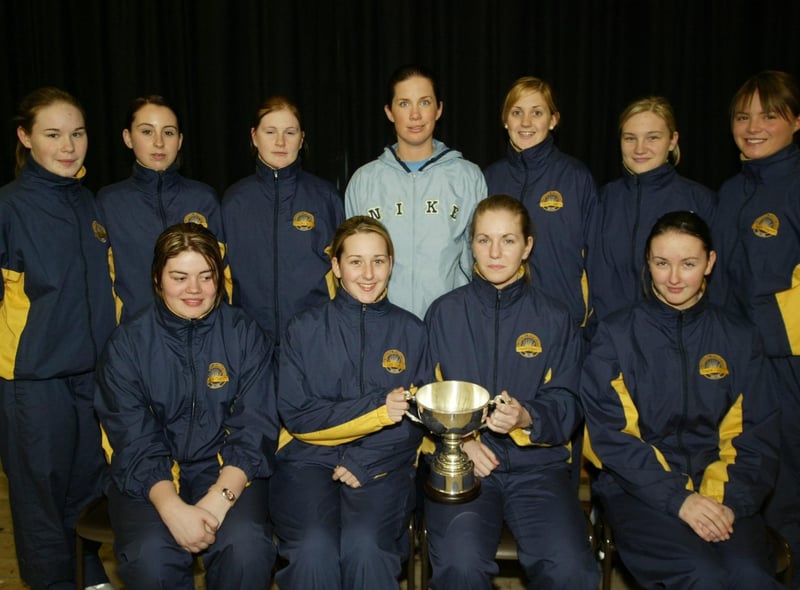 Lumen Christi Intermediate Netball team who won the Sports Team of the Year ppictured with their coach Mrs Deery.  (1001JB20)