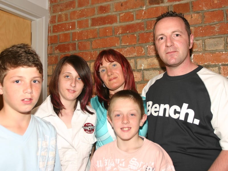 Mary with family members Sean Shannon Mary Garth and Simon 7028dd : Parties in Derry in July 2005.