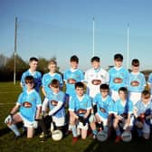 The history making Culmore Under 13 team who defeated St. Michael's in the club's first competitive fixture. Back row, from left, Louis Cooper, Matthew  McDermott, John Joe McErlean, Aaron Coyle, Dylan Morrin, Blaine McCloskey, Jamie Long, Ryan Feeney and Declan McGeoghan. Front row, from left, Callum Breen, Lochlainn Doherty, Oisin Beckett, Sean Sweeney, Joseph Doherty, Aaron Quinn, Fionn Duignan Caol McDaid and Ronan McLoone. (Photo: Gerry O'Donnell)