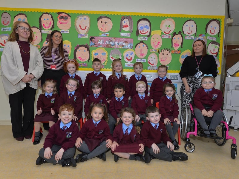 Mrs R Finnegan's P1 class at St John’s Primary School.