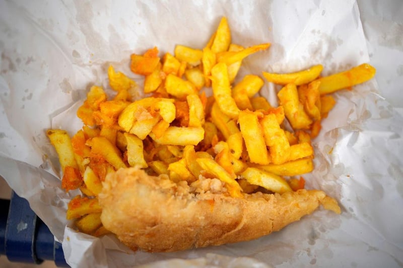 Classic fish and chips is served in this 4.6 stars chippy, with 60 reviews on Google. You can find Kiera's Chippy on Strabane Old Road. (Photo by Christopher Furlong/Getty Images)