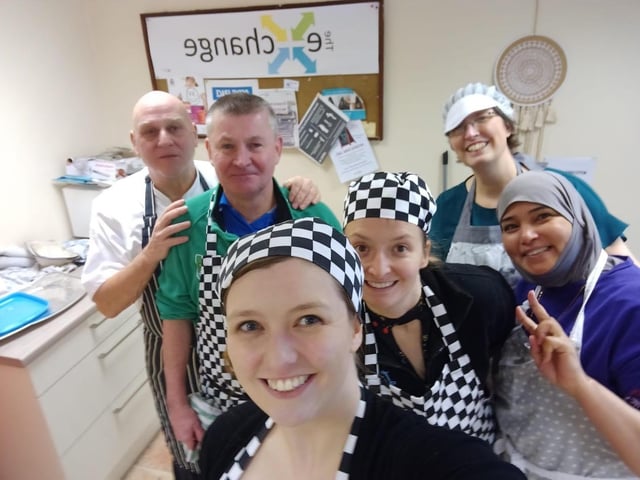 A wee break from the cooking to take a selfie.