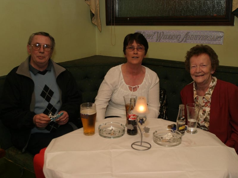 Party celebrations back in 2004: Matt and Una McDaid.