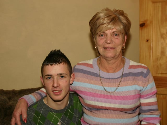 Granny Betty takes time out from X Factor to share birthday wishes with grandson Shane on his 18th Birthday. 1886/dd