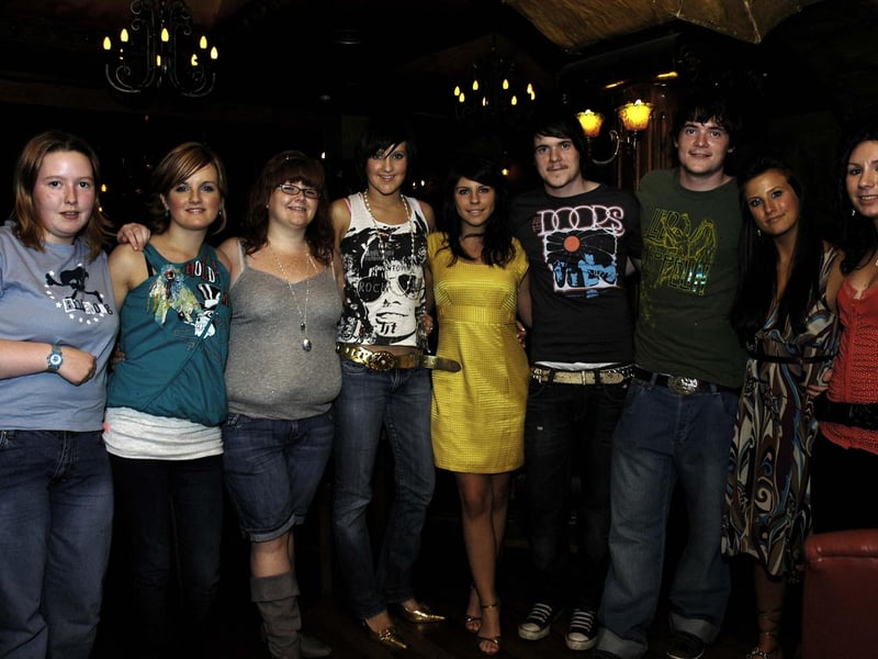 Colin and Aaron pictured with all the ladies.