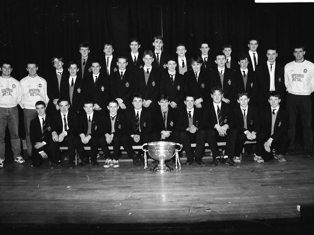 Sam Maguire Cup at St. Columb's College.