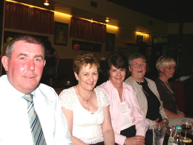 Noel and Kathleen Hasson Jean Carmichael Eileen Brogan and Suzie Devlin enjoying the party 6518dd : Jaqueline Downey's 40th birthday.