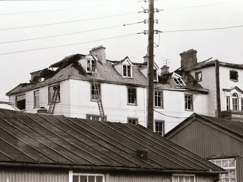 Lough Swilly hotel damaged by fire.