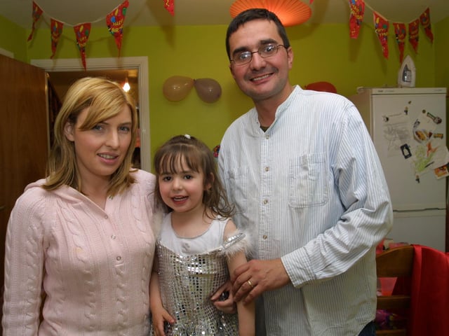 Nuala Kelly-Dixon, Aoife Kelly-Nixon and Robert Nixon.