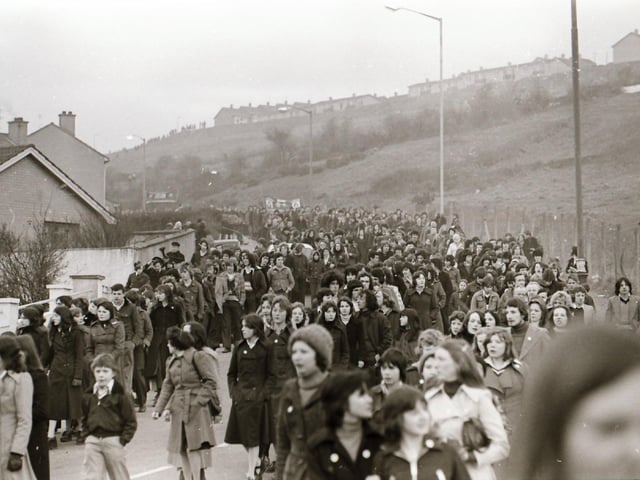 Bloody Sunday commemorative ceremonies and march back in January 1976.