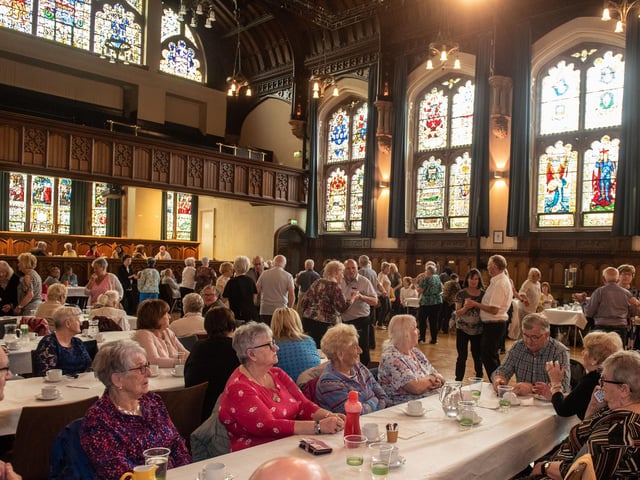 The Mayor Councillor Sandra Duffy hosted final tea dance of her term in the Guildhall on Wednesday. Picture Martin McKeown. 10.05.23