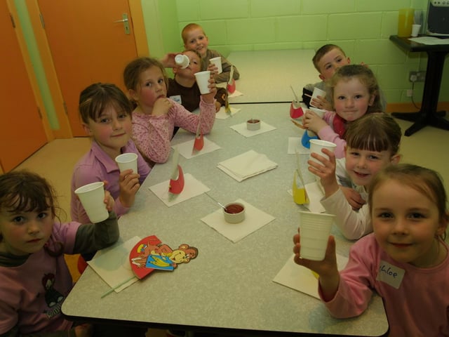 Tara Platt. Elly Afurdy, William Hepburn, Dean O'Brien, Gareth Hepburn, Nicola Barr, Emma Platt and Chloe Boyd at the Fun Factory
