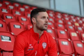 Derry City’s new striker Pat Hoban pictured at the Brandywell Stadium, on Wednesday afternoon.  Photograph: George Sweeney