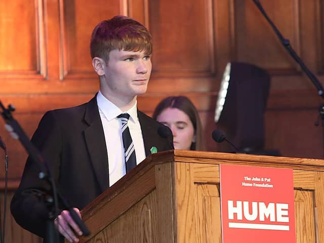 James Tourish was among a delegation from St. Columb's College who visited the Oireachtas this week.