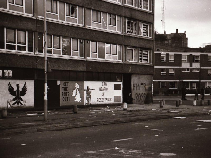 The Rossville Street flats and Joseph Place in the Bogside.