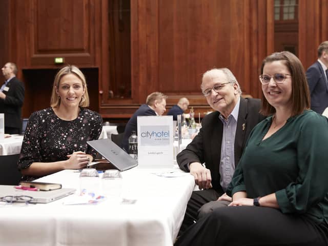 Linda Lynch, City Hotel Derry; Tom Christiansen, Expert Reiser; and Emer Mac Diarmada, Tourism Ireland, at Tourism Ireland’s 2023 Nordic trade workshop, which took place in Copenhagen.
