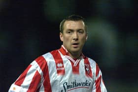 Derry City hero Liam Coyle, who netted that vital winning goal in extra-time against Finn Harps to ensure the Brandywell club's status as a Premier Division club.
