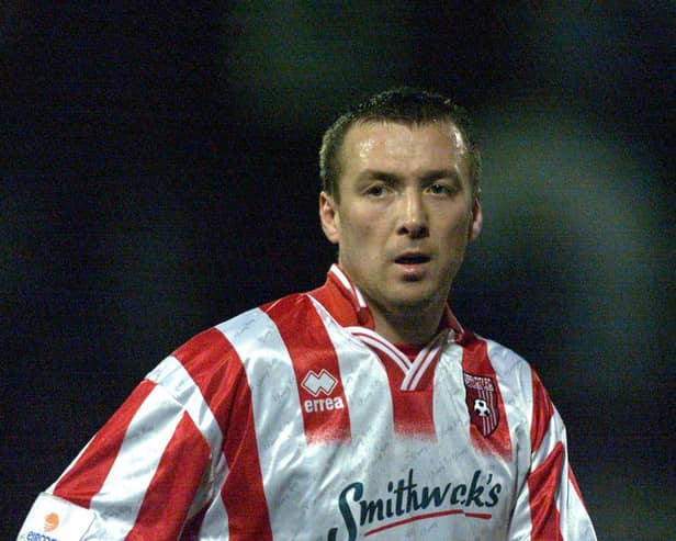 Derry City hero Liam Coyle, who netted that vital winning goal in extra-time against Finn Harps to ensure the Brandywell club's status as a Premier Division club.