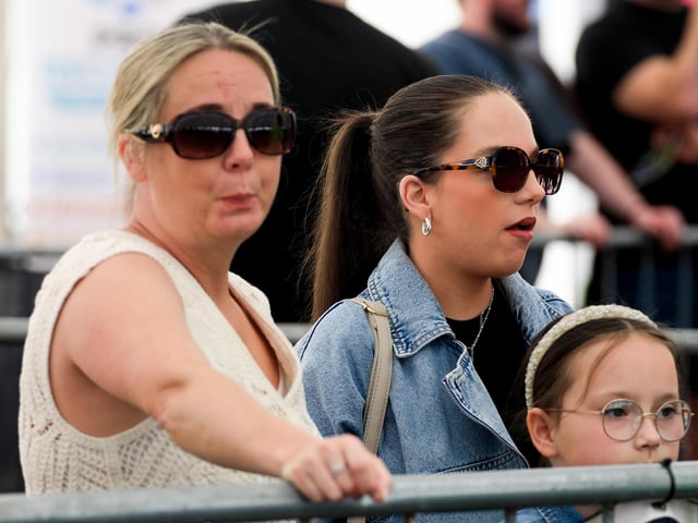 Spectators at the Ebrington Hyrox held in Ebrington Square on Saturday. (Photo - Tom Heaney, nwpresspics)