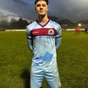 Institute's Michael Harris scored twice in their Championship win against Ballyclare Comrades on Saturday. PIC: Institute FC