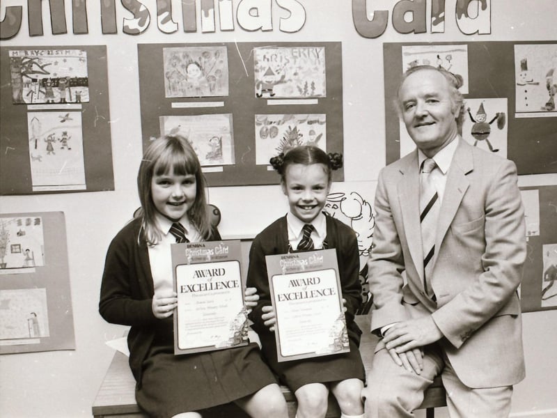Children's Christmas card prizes at Branch Library, Omagh.