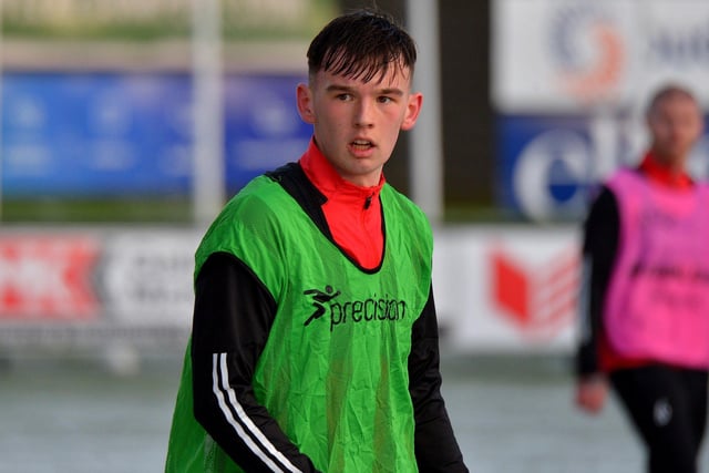 Derry City youngster Liam Mullan pictured during training at the Brandywell Stadium on Monday afternoon. Picture: George Sweeney. DER2304GS – 06