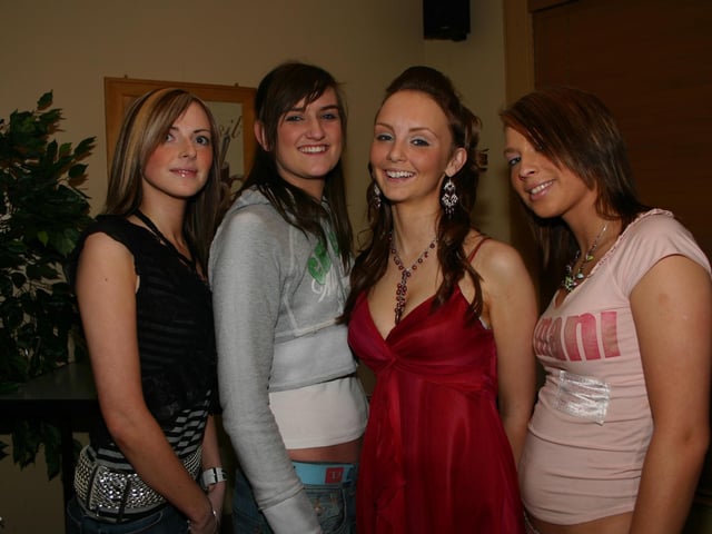Charlene pictured with a group of best friends having a good time at the party in Badgers. 2503/ dd : Parties and nights out in Derry and Donegal in February 2006.