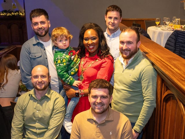 The Mayor Councillor Lilian Seenoi-Barr hosted a Christmas Community event at the Guildhall for people from across the Derry City and Strabane District Council area on Sunday. Picture Martin McKeown. 01.12.24 : Mayor's Community Christmas Party