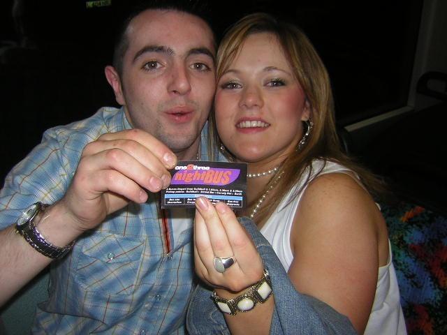 Enjoying a night out in Derry city centre and catching the Ulsterbus nightbus home back in April 2005.