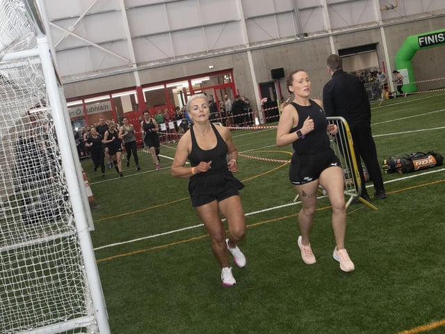 Some of the athletes going through their paces during Sunday's Tri-Rox.