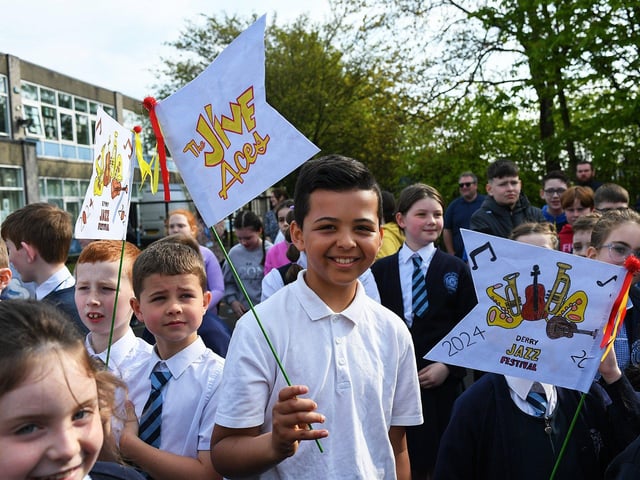 Rosemount Primary School pupil and Jive Aces fan Darragh Keogh. Photo: George Sweeney