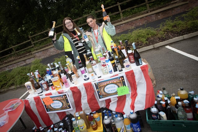 Looking after the Bottle Stand at the Holy Child PS Summer Fair in Creggan on Friday night was Charlene McGinley and Aoife Doherty.  (Photos: Jim McCafferty Photography)