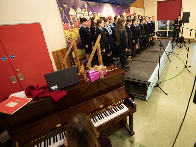 The school choir performing at Thursday's Open Day at Hollybush Primary School.