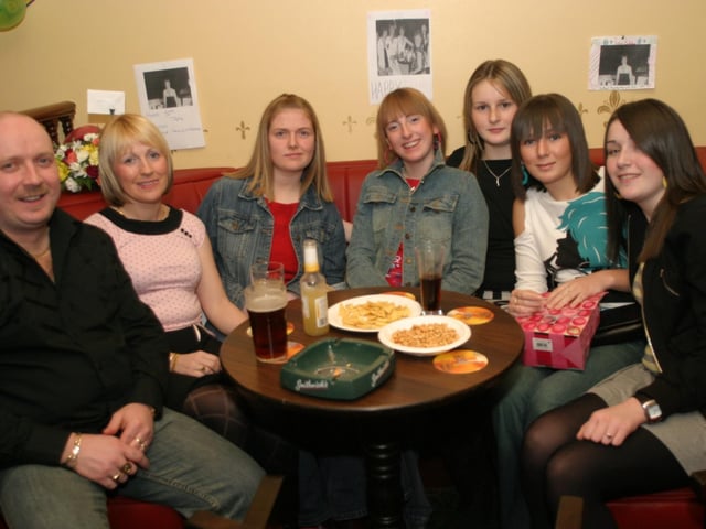 Trish McNamee's party celebration in 2004.