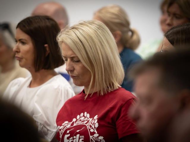 Some of the attendance at Thursday's Feile event.