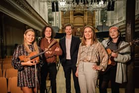 Pictured are some of the 2023/24 recipients of the BBC NI/Arts Council NI Young Musicians' Platform Award including traditional musician, Méabh Smyth, jazz musician, Andrew McCoubrey, classical musician, Owen Lucas,  classical musician, Rebecca Murphy, and singer-songwriter, Eve-Belle Murtagh.  Applications are now open for the 2025/26 NI Young Musicians' Platform Award at www.artscouncil-ni.org