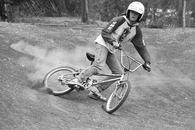 For most of us, a bike on Christmas morning was the best present of all and if you got one, you felt like all your Christmases had come at once. Photo shows a young person riding a BMX on dirt tracks on August 20, 1984. (Photo by M. McKeown/Express/Getty Images)