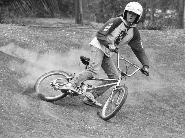 For most of us, a bike on Christmas morning was the best present of all and if you got one, you felt like all your Christmases had come at once. Photo shows a young person riding a BMX on dirt tracks on August 20, 1984. (Photo by M. McKeown/Express/Getty Images)