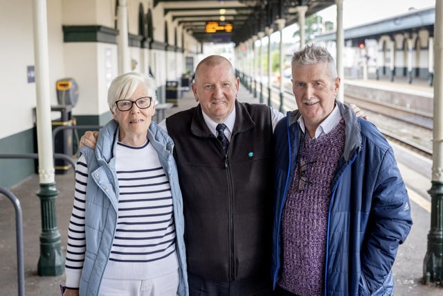 All smiles from passengers at the Chat Tea Train Chatty Carriage event this week