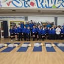 Heart of Foyle volunteers with pupils from St Paul's Primary School in Galliagh.