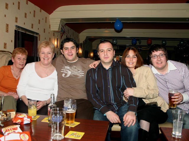 Left to right Kathleen, Bridie, Birthday Boy James Doolin Glean,Linda and Darren. 2138/dd