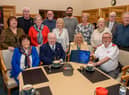The Mayor Councillor Sandra Duffy welcomed members of the Order of Malta to the Guildhall where she presented the organisation with commemorative crystal in recognition of their contribution across the Derry City and Strabane District Council area. Picture Martin McKeown. 06.02.23:Mayor of Derry City and Strabane District Council’s reception for Knights of Malta in the Mayor’s Parlour, Guildhall on Monday 6th February.