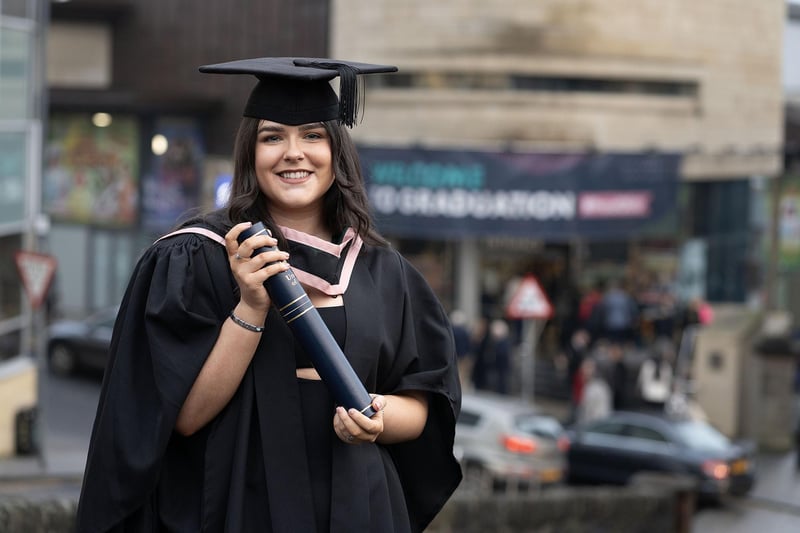 Aileen McGuiness. Ulster University Winter Graduations. (Photo: Nigel McDowell / Ulster University)