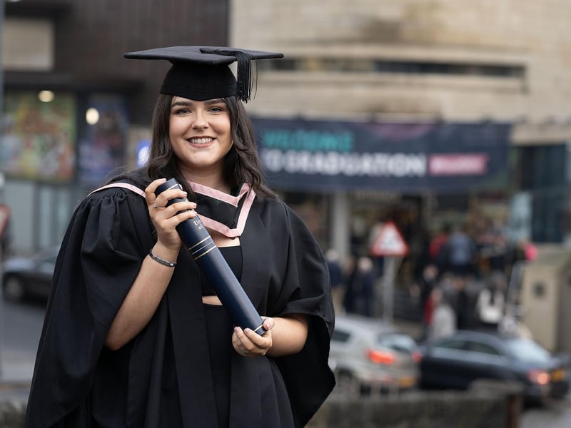 Aileen McGuiness. Ulster University Winter Graduations. (Photo: Nigel McDowell / Ulster University)