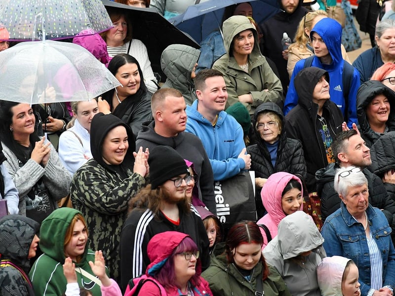 Spectators at the Johnny Mc Intyre stage in Guildhall Square. Photo: George Sweeney