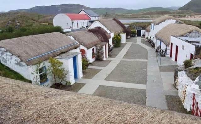 Doagh Famine Village in Inishowen before the blaze.