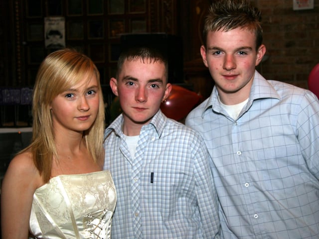 Paddy poses for the photographer with sister Alannagh and brother Mark 0003JML : Parties and nights out in March 2006