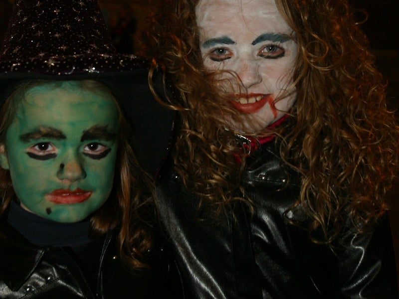Leanne and Rachel McGlinchey from Castlefin.  (0311JB16):20 YEARS ON: Halloween celebrations in Derry in 2003