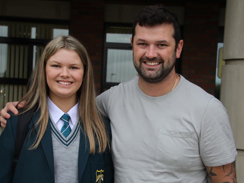 One of the new Year 8 pupils who began their secondary education at Thornhill College last week.